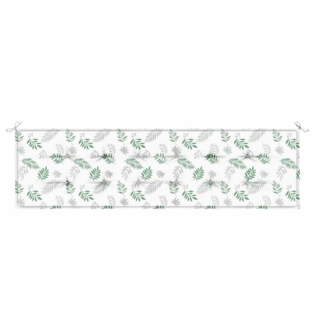 Travesseiro para Banco de Jardim Branco e verde 180 x 50 x 4 cm