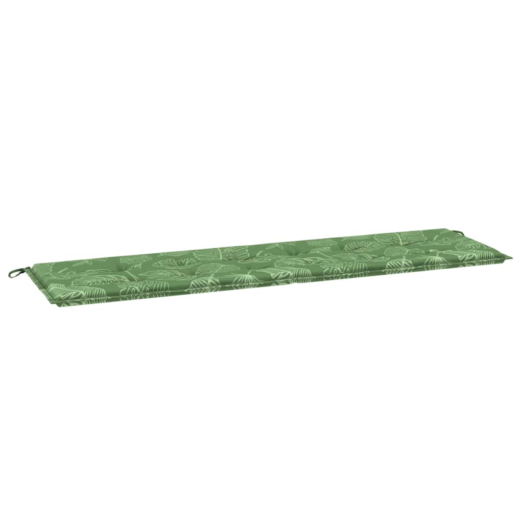 Travesseiro para Banco de Jardim Floral Verde 180 x 50 x 4 cm