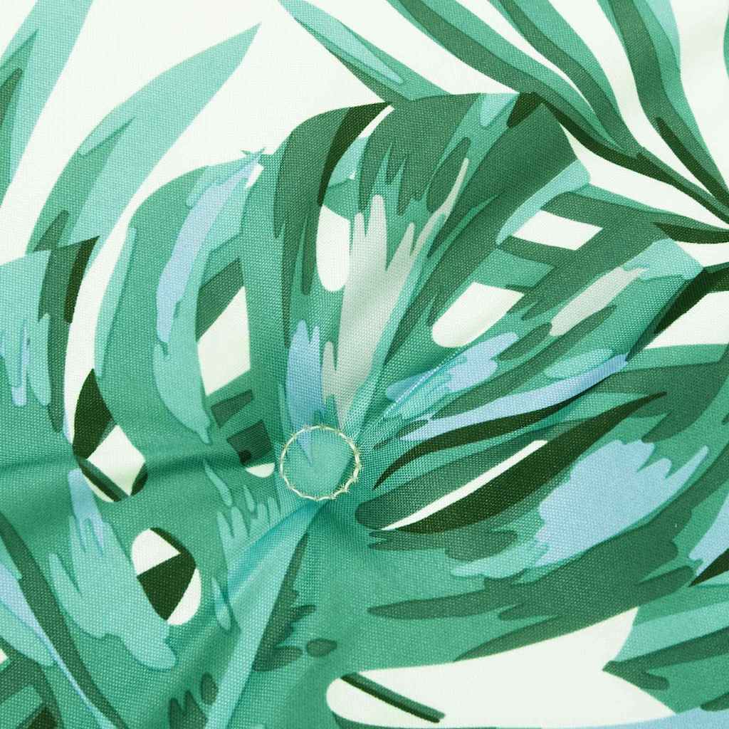 Travesseiro para Banco de Jardim Floral Verde 200 x 50 x 4 cm