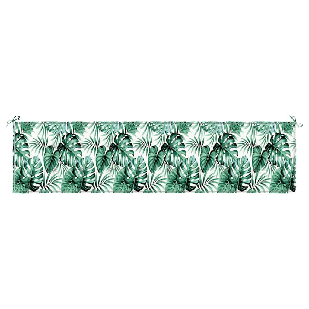 Travesseiro para Banco de Jardim Floral Verde 200 x 50 x 4 cm