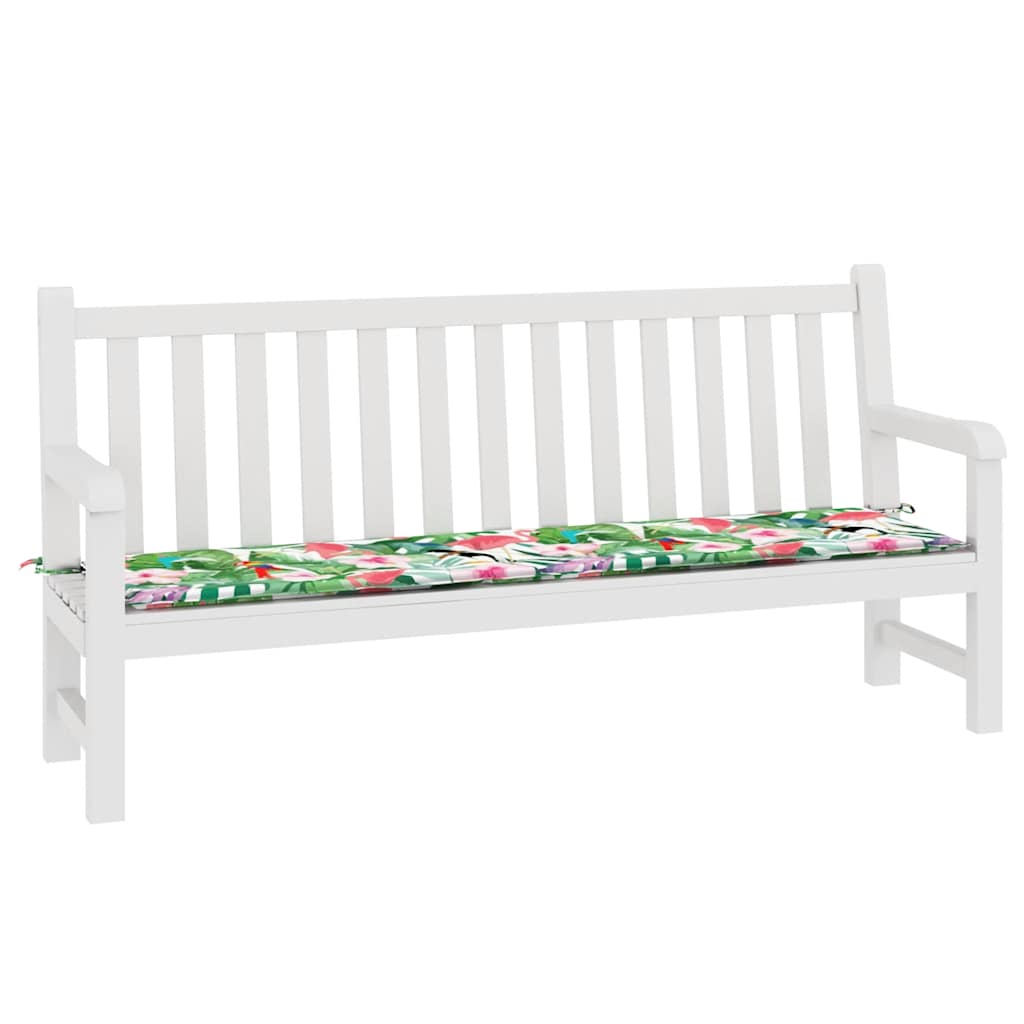 Almofadão p/ banco de jardim 200x50x4 cm tecido multicor