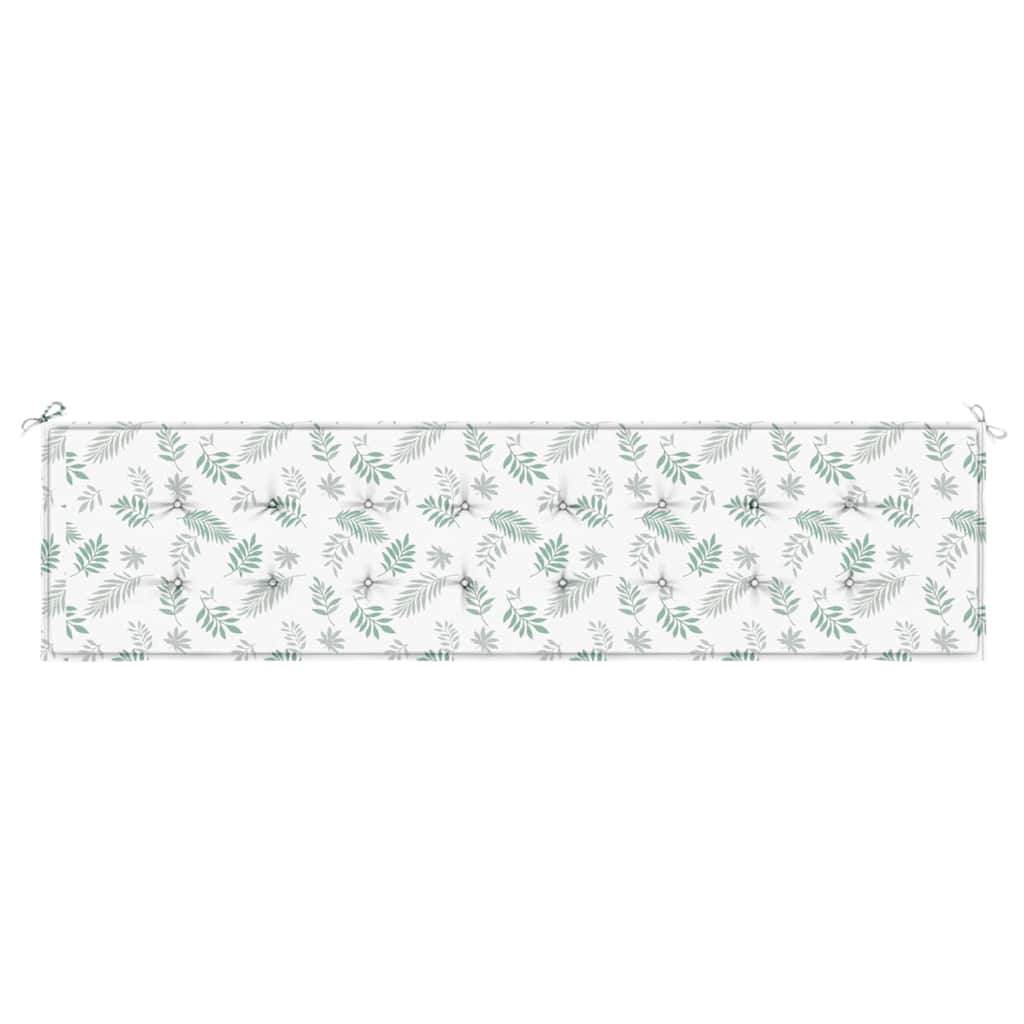Almofadão para banco de jardim 200x50x4 cm tecido padrão folhas