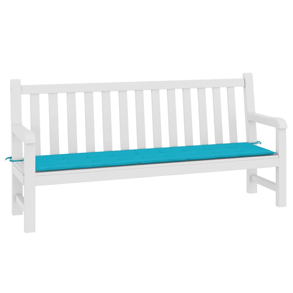 Almofadão p/ banco de jardim 200x50x4 cm tecido turquesa