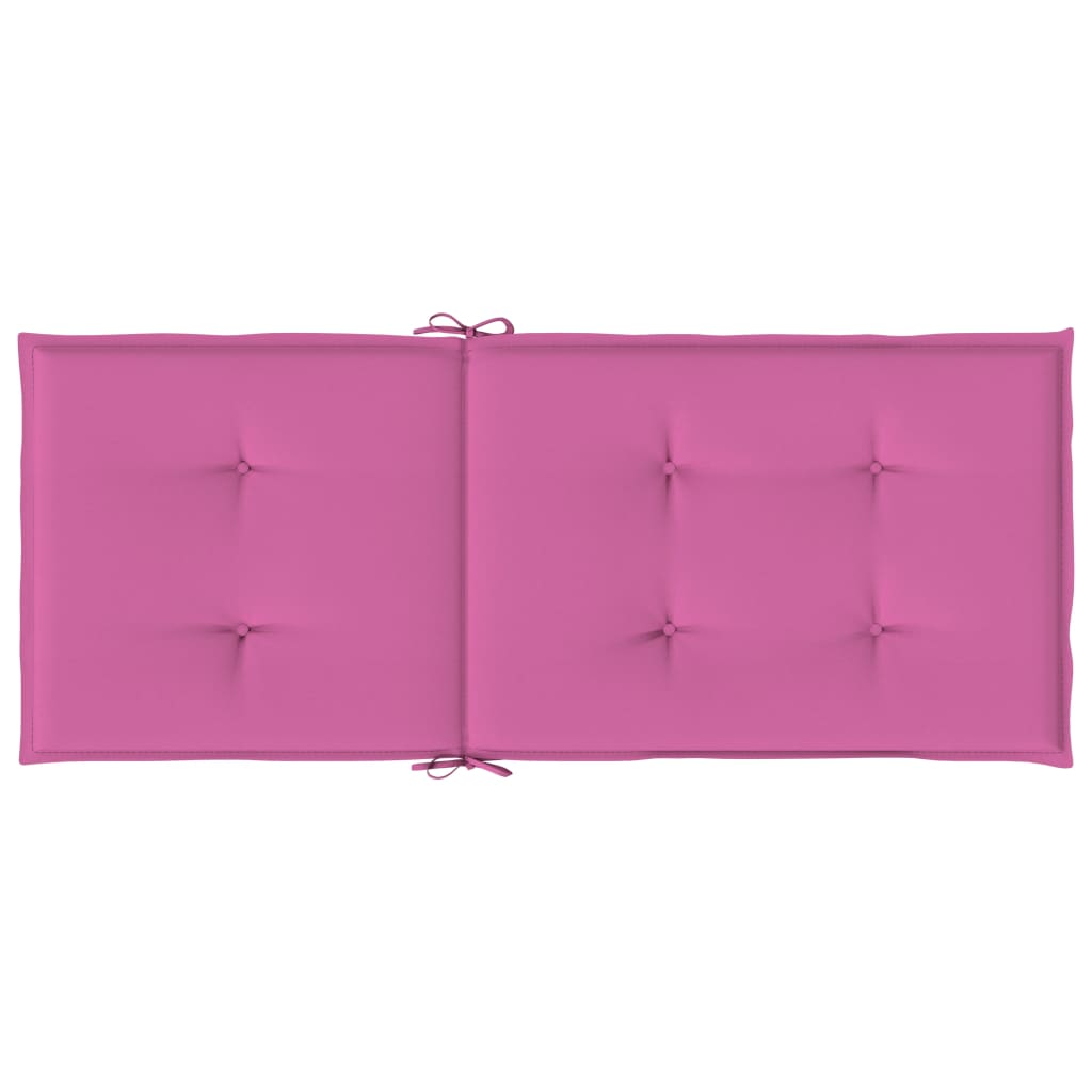 Almofadões cadeira de encosto alto 4 pcs tecido rosa