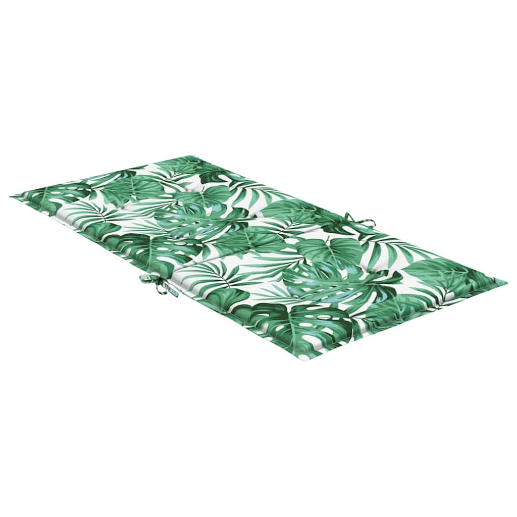 Almofadas de cadeira 6 pcs Padrão de folhas 100 x 50 x 3 cm