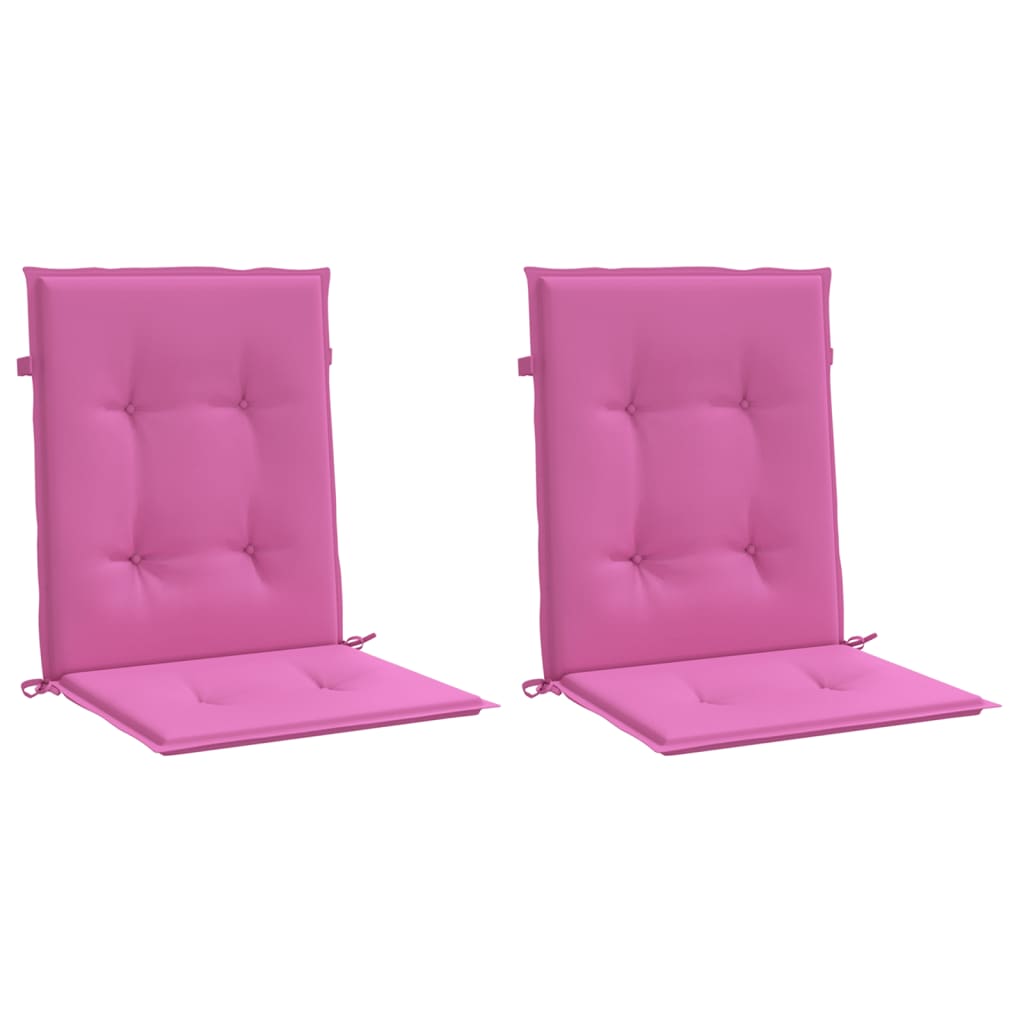 Almofadões p/ cadeira de encosto baixo 2 pcs tecido rosa