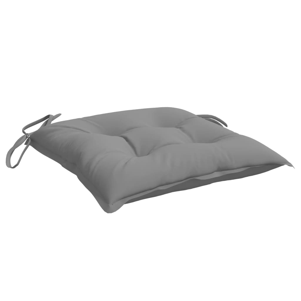 Almofadões de cadeira 2 pcs 40x40x7 cm tecido oxford cinza
