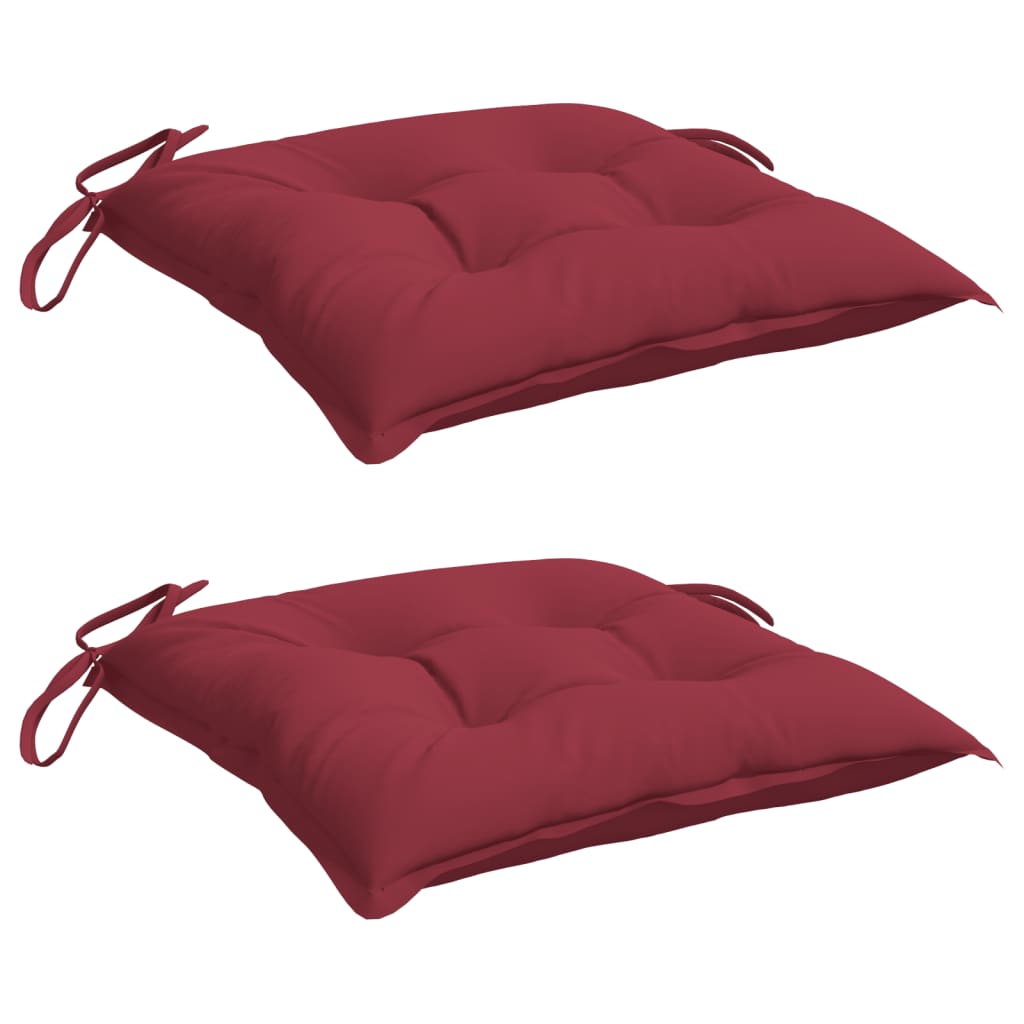 Almofadões de cadeira 2 pcs tecido oxford vermelho tinto