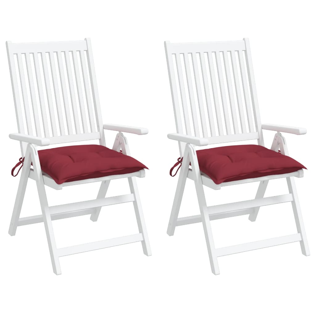 Almofadões de cadeira 2 pcs tecido oxford vermelho tinto