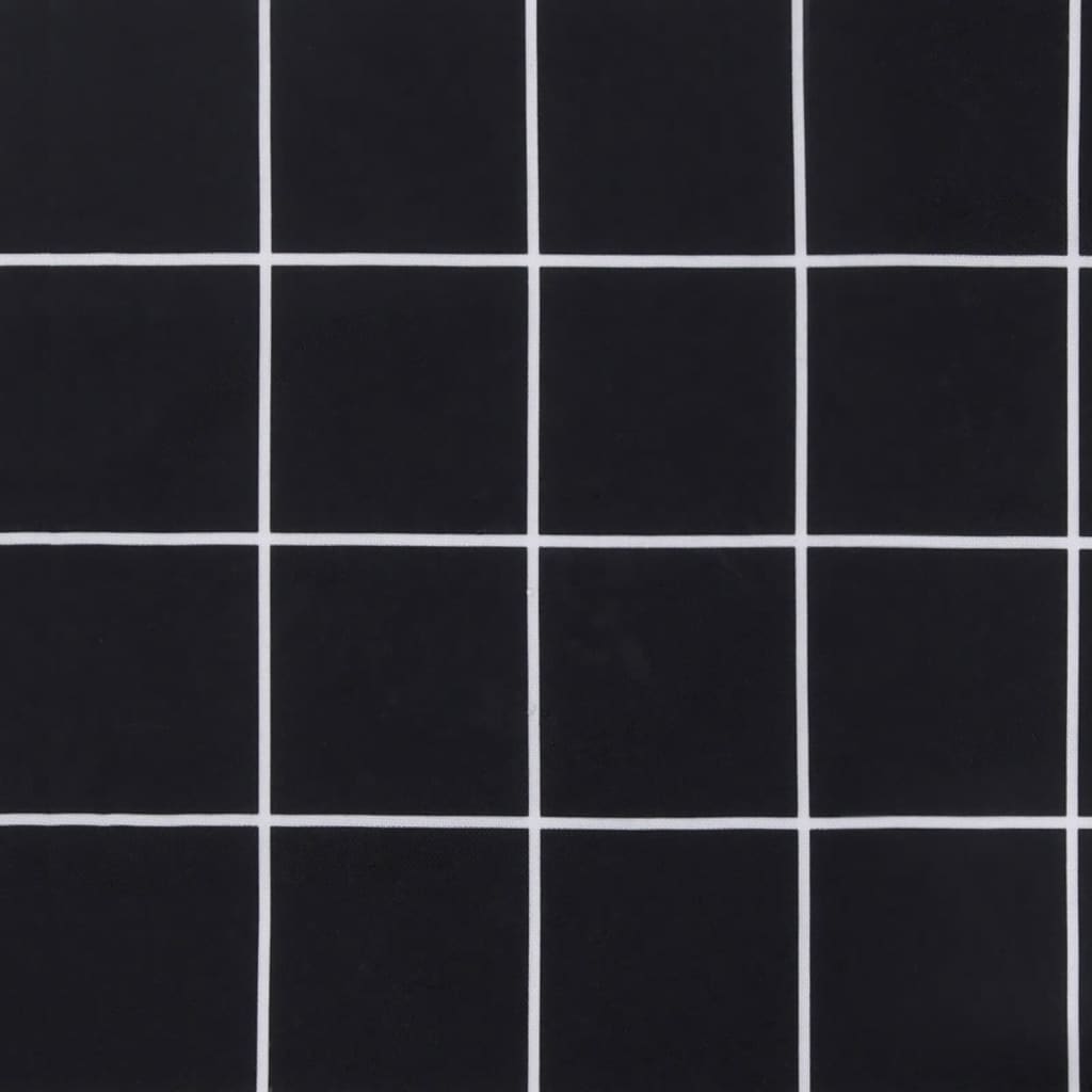 Almofadões para cadeira 6 pcs 40x40x7 cm tecido xadrez preto