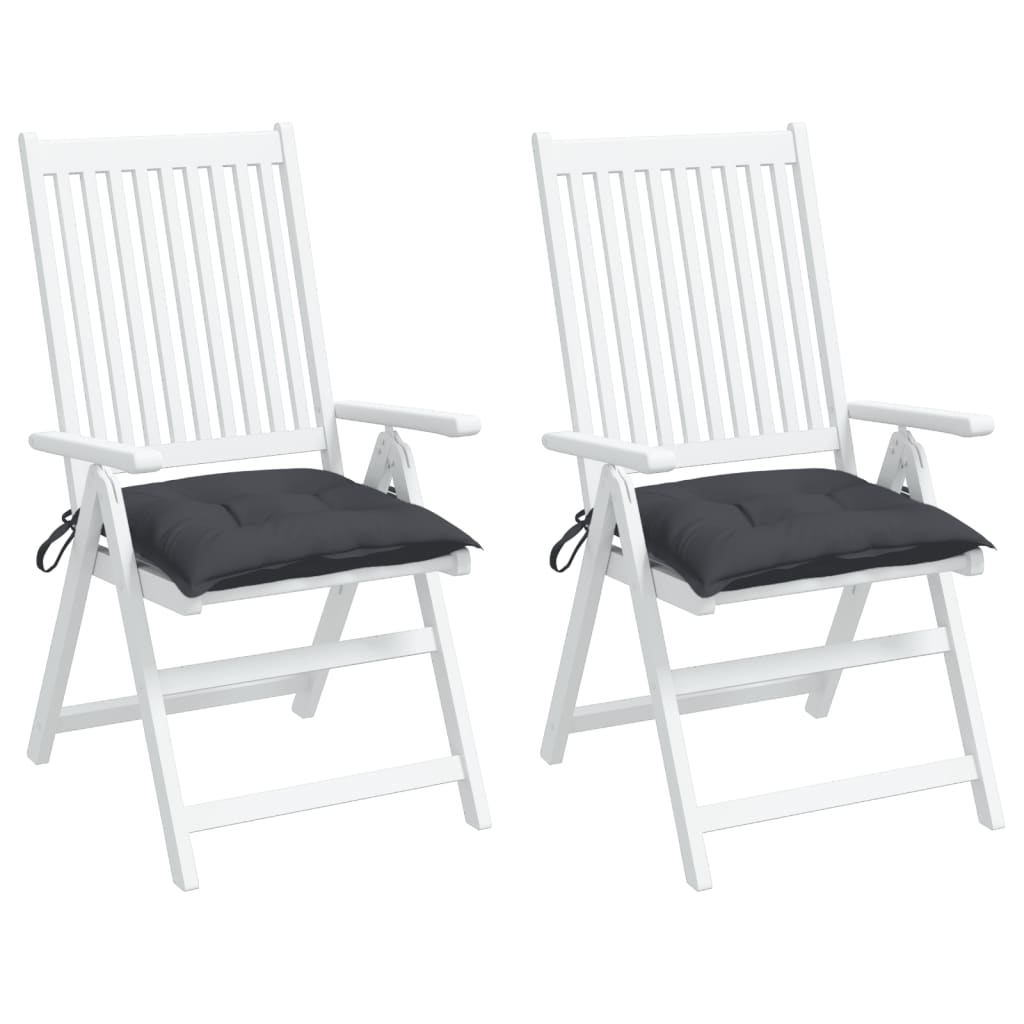 Almofadões de cadeira 2 pcs 50x50x7 cm tecido oxford antracite