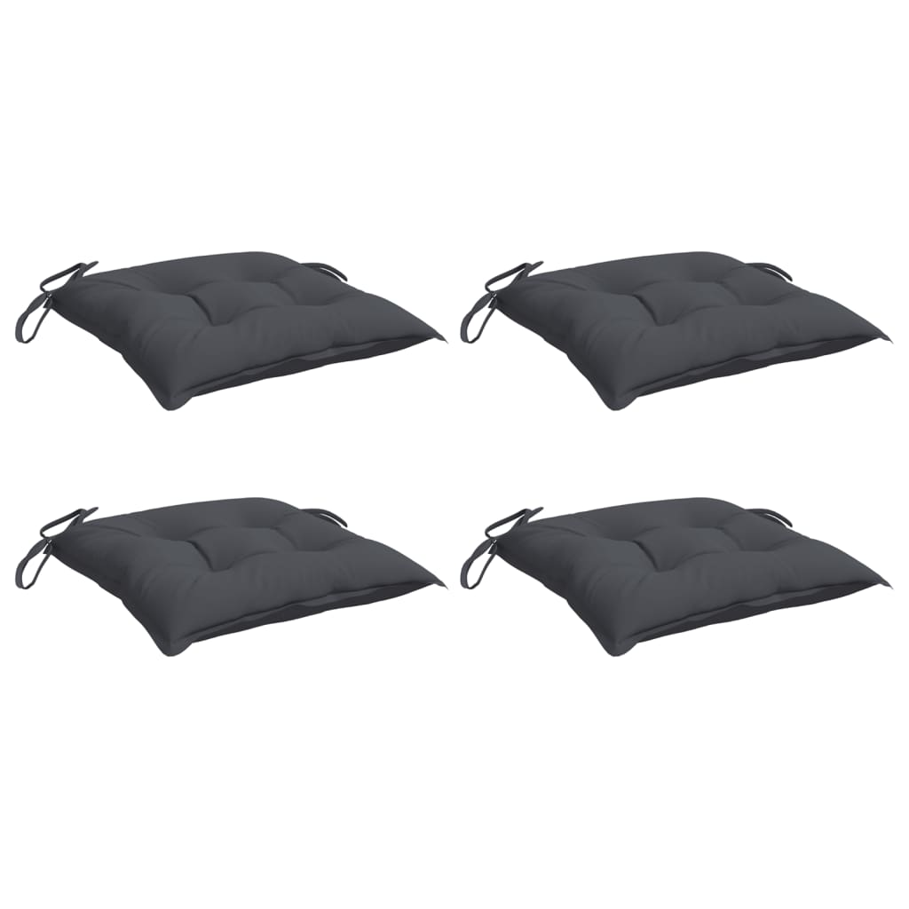 Almofadões de cadeira 4 pcs 50x50x7 cm tecido oxford antracite