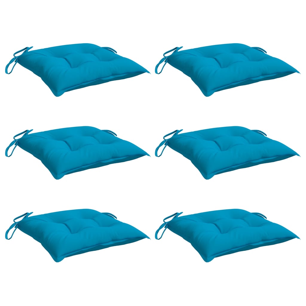 Almofadões p/ móveis de paletes 6 pcs tecido oxford azul-claro