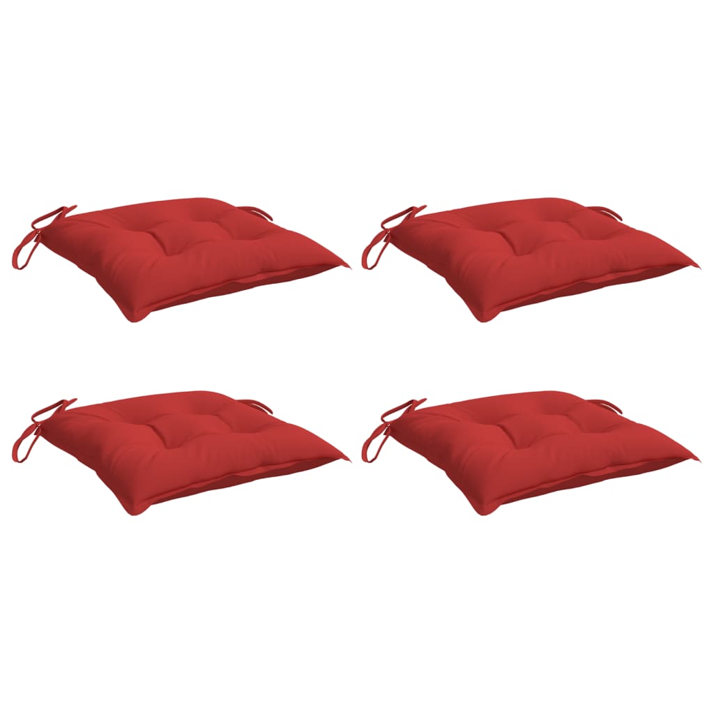 Almofadões para móveis de paletes 4 pcs tecido oxford vermelho