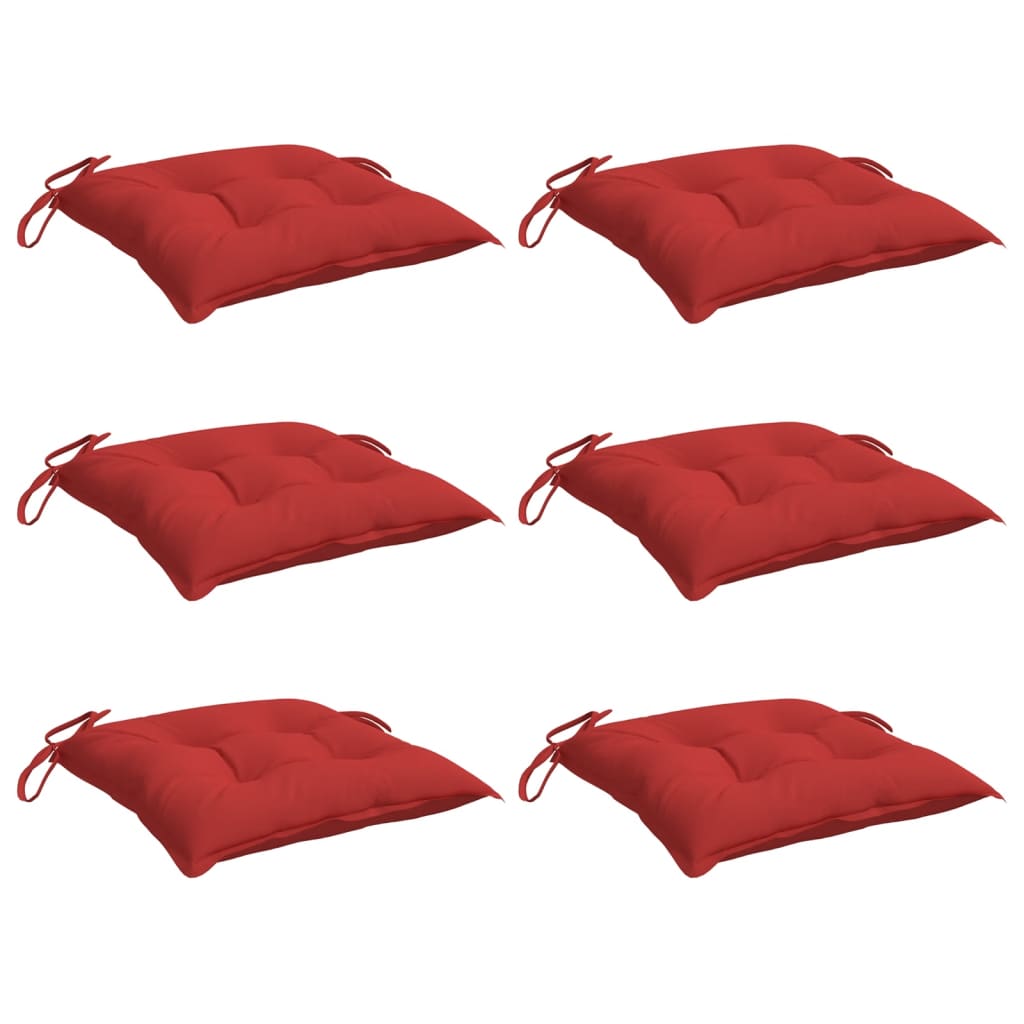 Almofadões para móveis de paletes 6 pcs tecido oxford vermelho