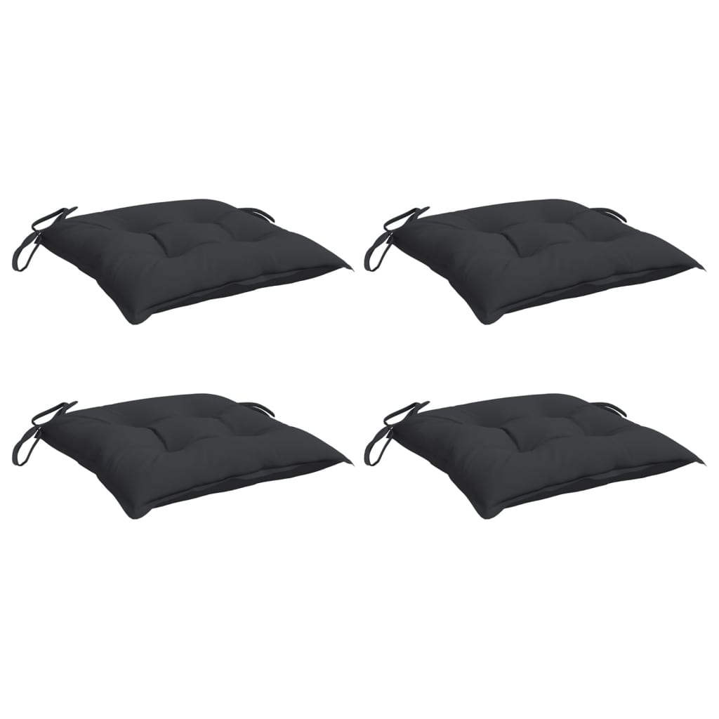 Almofadões para móveis de paletes 4 pcs tecido oxford preto