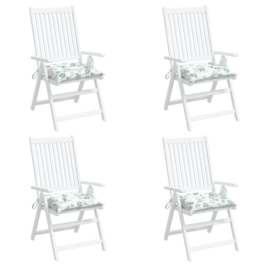 Almofadões p/ cadeira 4 pcs tecido oxford padrão folhas