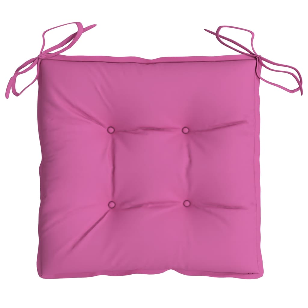 Almofadões de cadeira 4 pcs 50x50x7 cm tecido oxford rosa