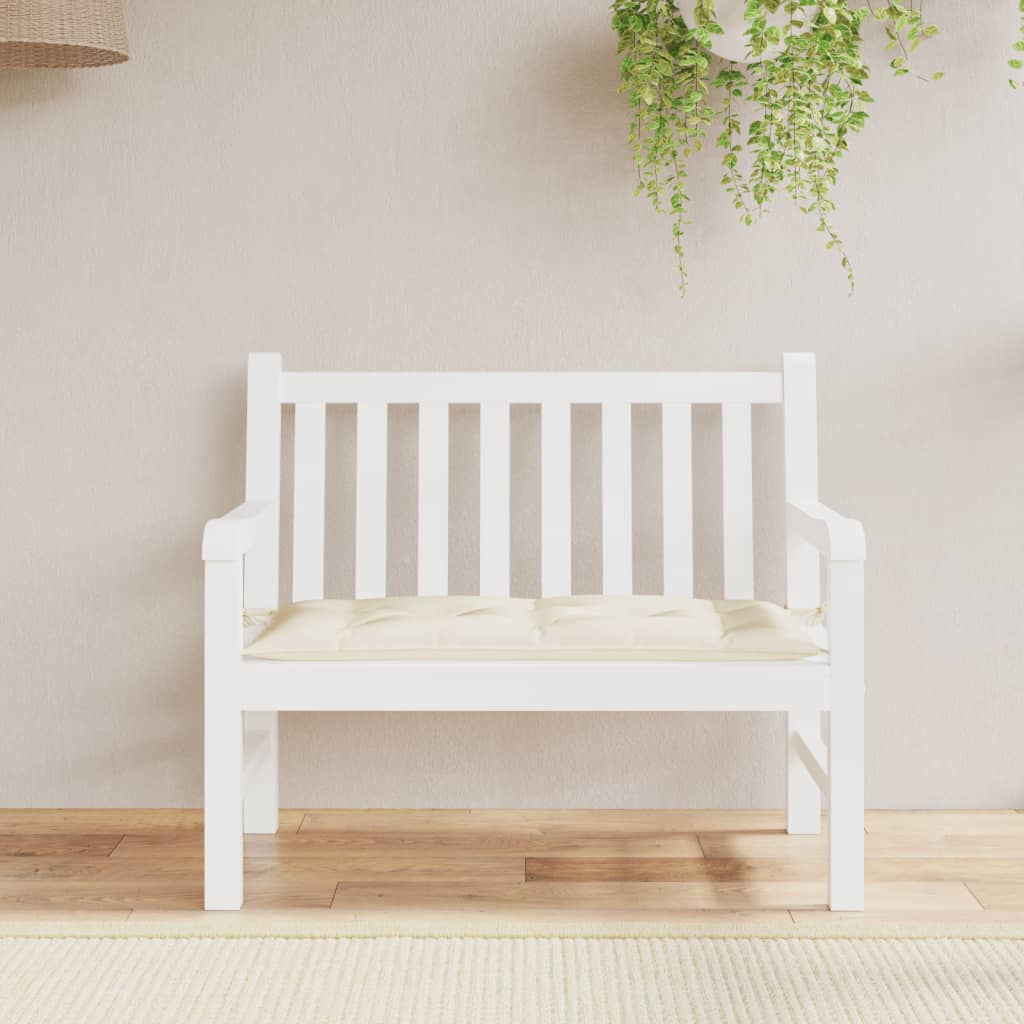 Almofadão p/ banco de jardim 100x50x7 cm tecido oxford creme
