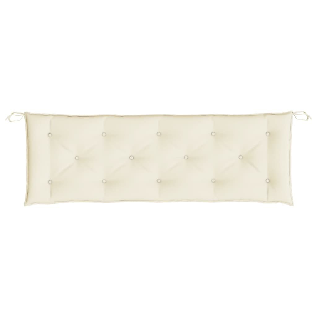 Almofadão p/ banco de jardim 150x50x7 cm tecido oxford creme