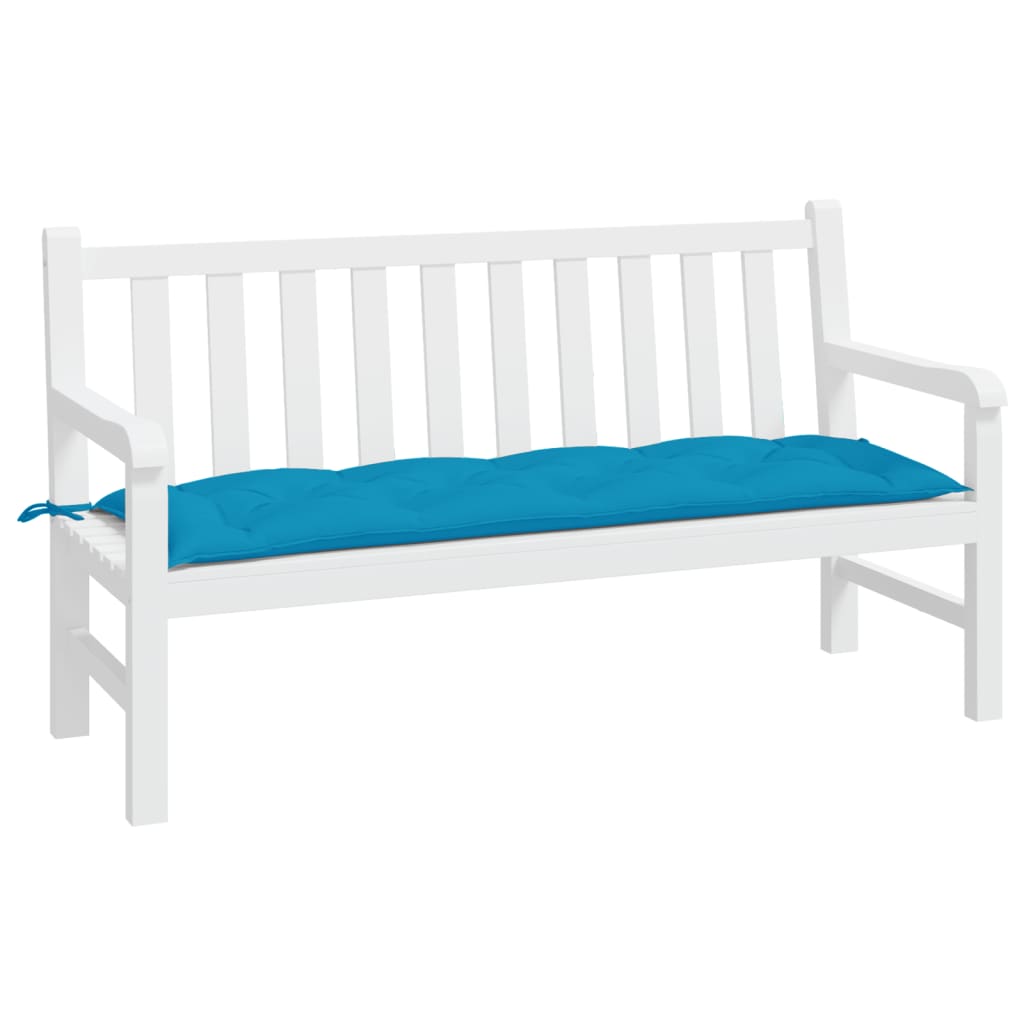 Almofadão p/ banco jardim 150x50x7 cm tecido oxford azul-claro