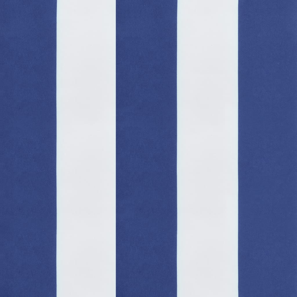 Almofadão p/ banco jardim 150x50x7 cm tecido oxford azul/branco