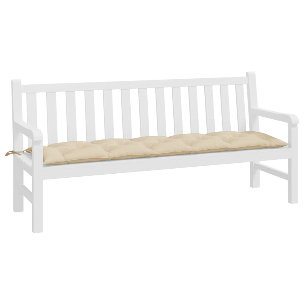 Almofadão p/ banco de jardim 180x50x7 cm tecido oxford bege