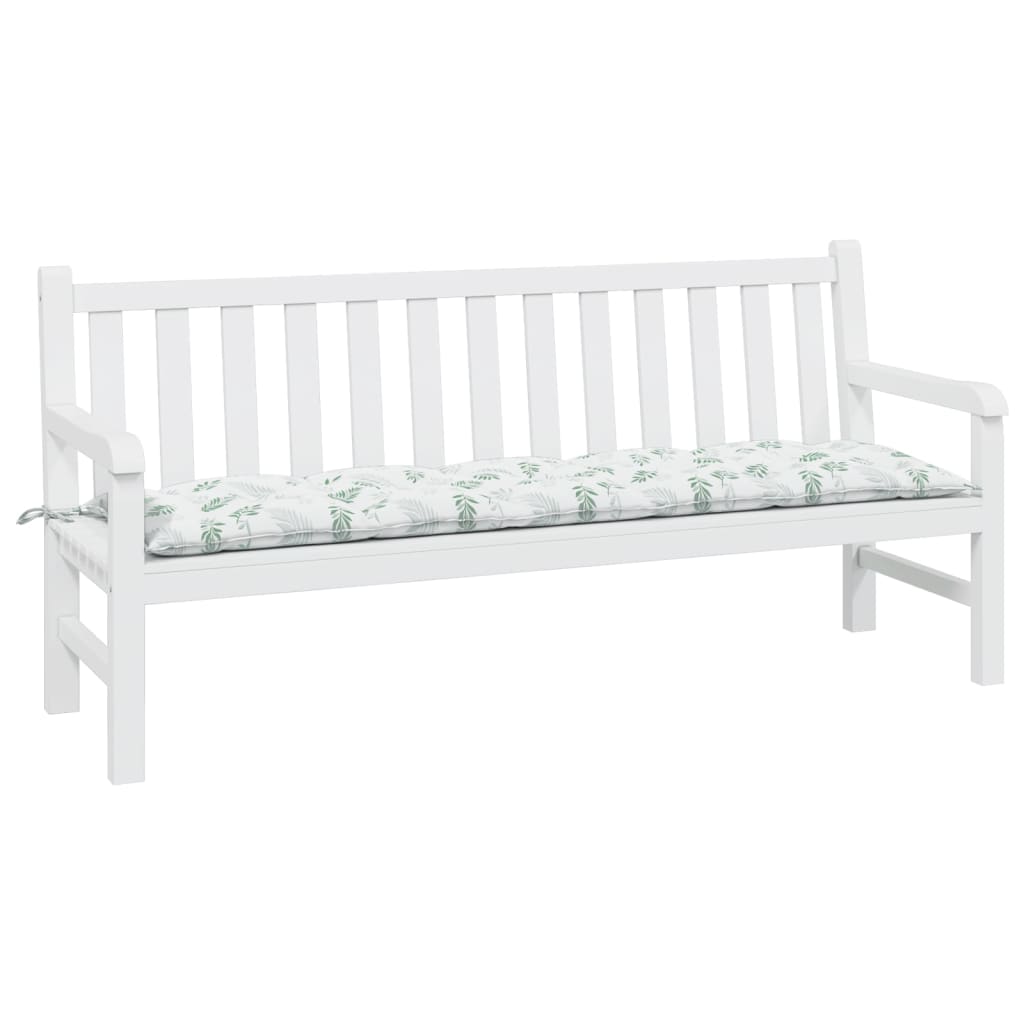 Almofadão banco jardim 180x50x7 cm tecido oxford padrão folhas