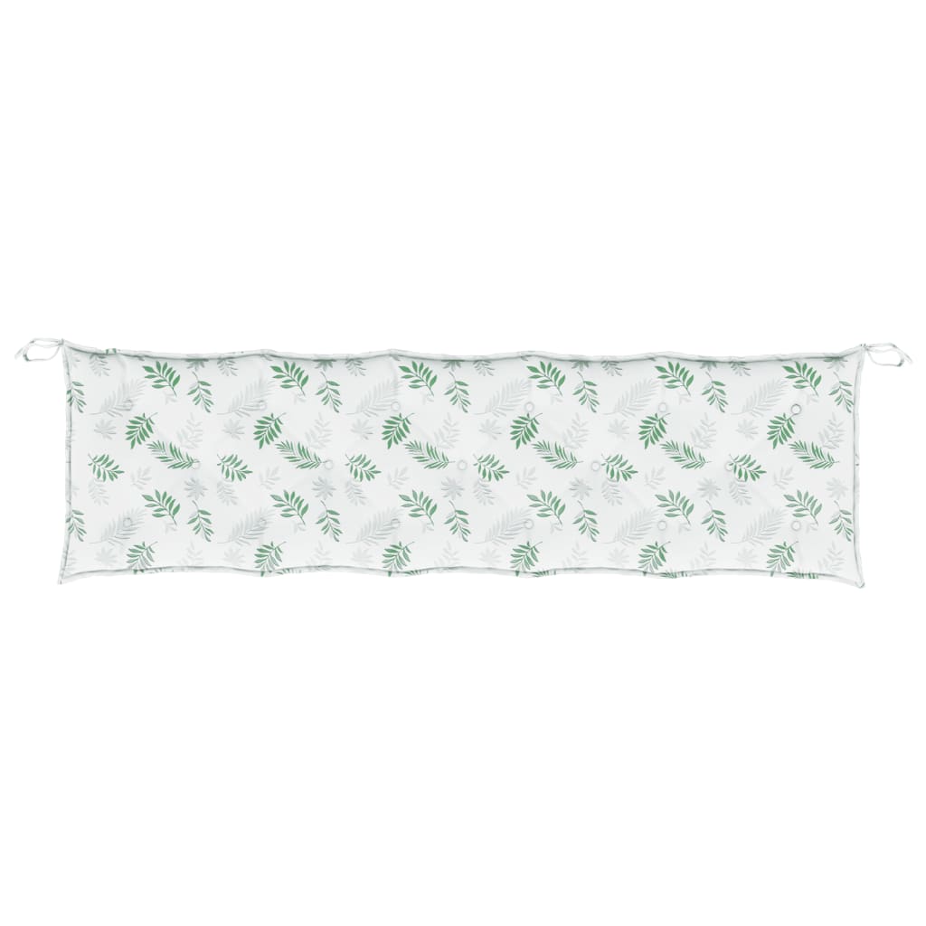 Almofadão banco jardim 180x50x7 cm tecido oxford padrão folhas