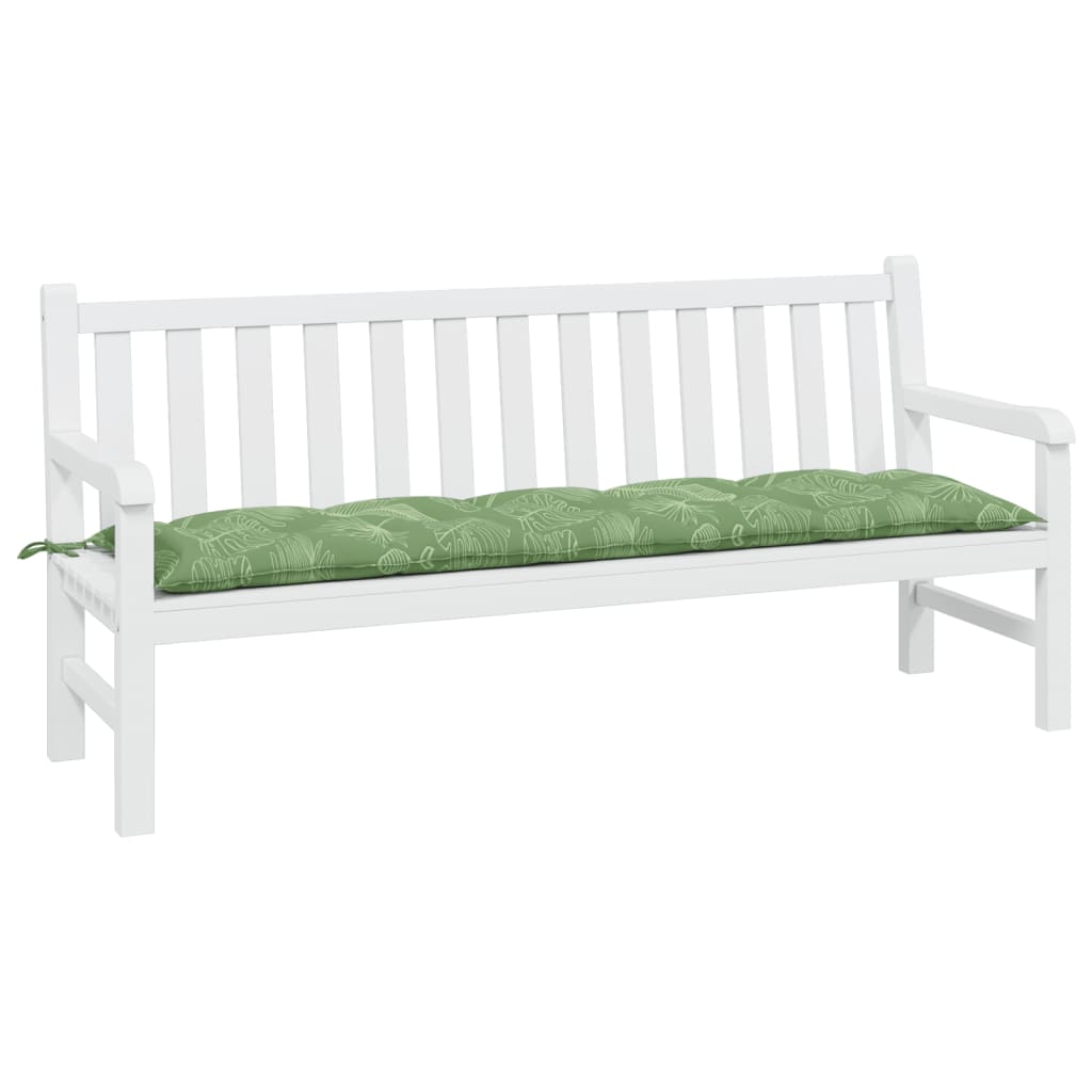 Almofadão banco jardim 180x50x7 cm tecido oxford padrão folhas