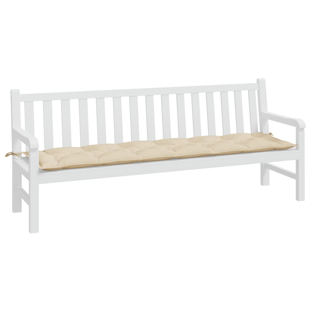 Almofadão p/ banco de jardim 200x50x7 cm tecido oxford bege