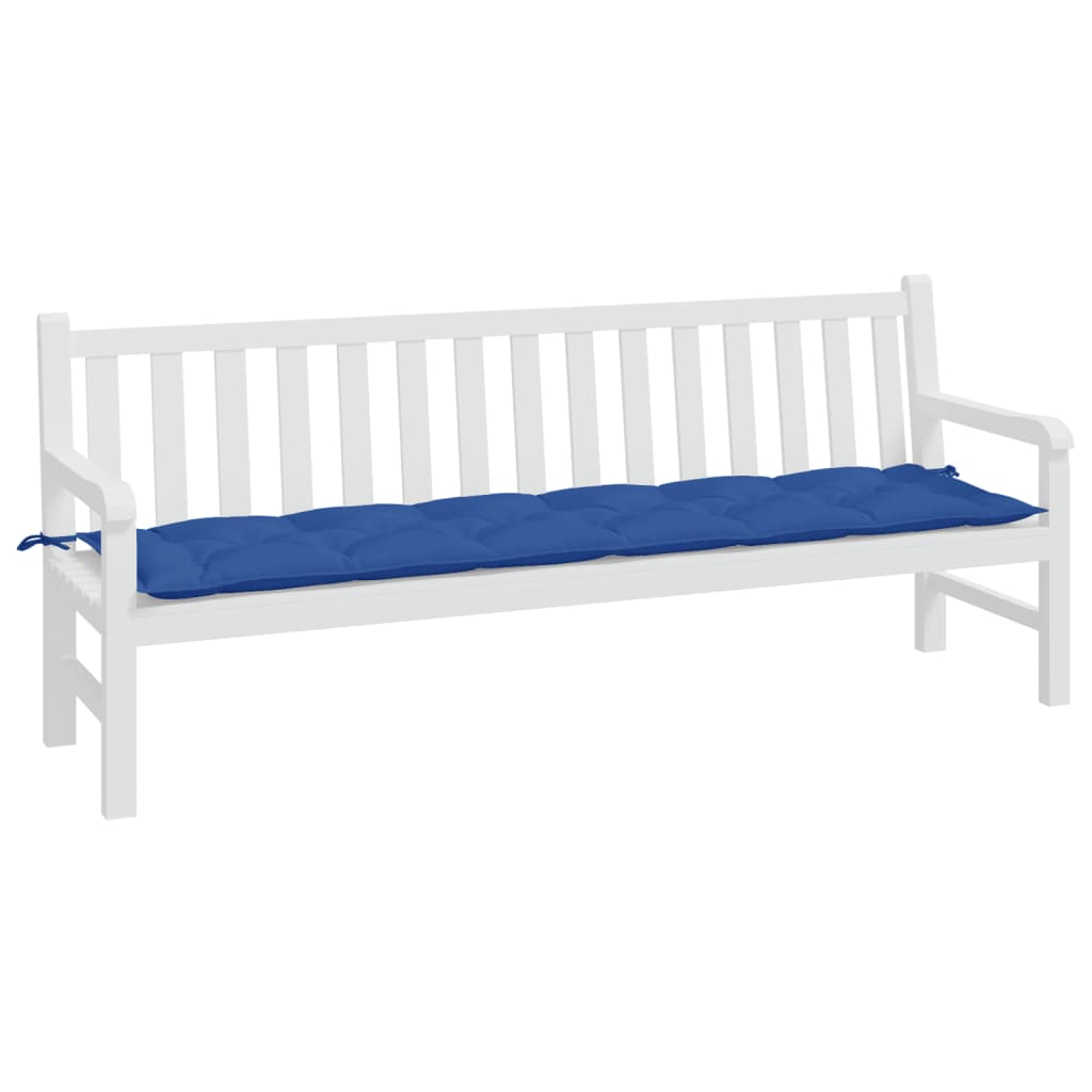 Almofadão p/ banco jardim 200x50x7 cm tecido oxford azul royal