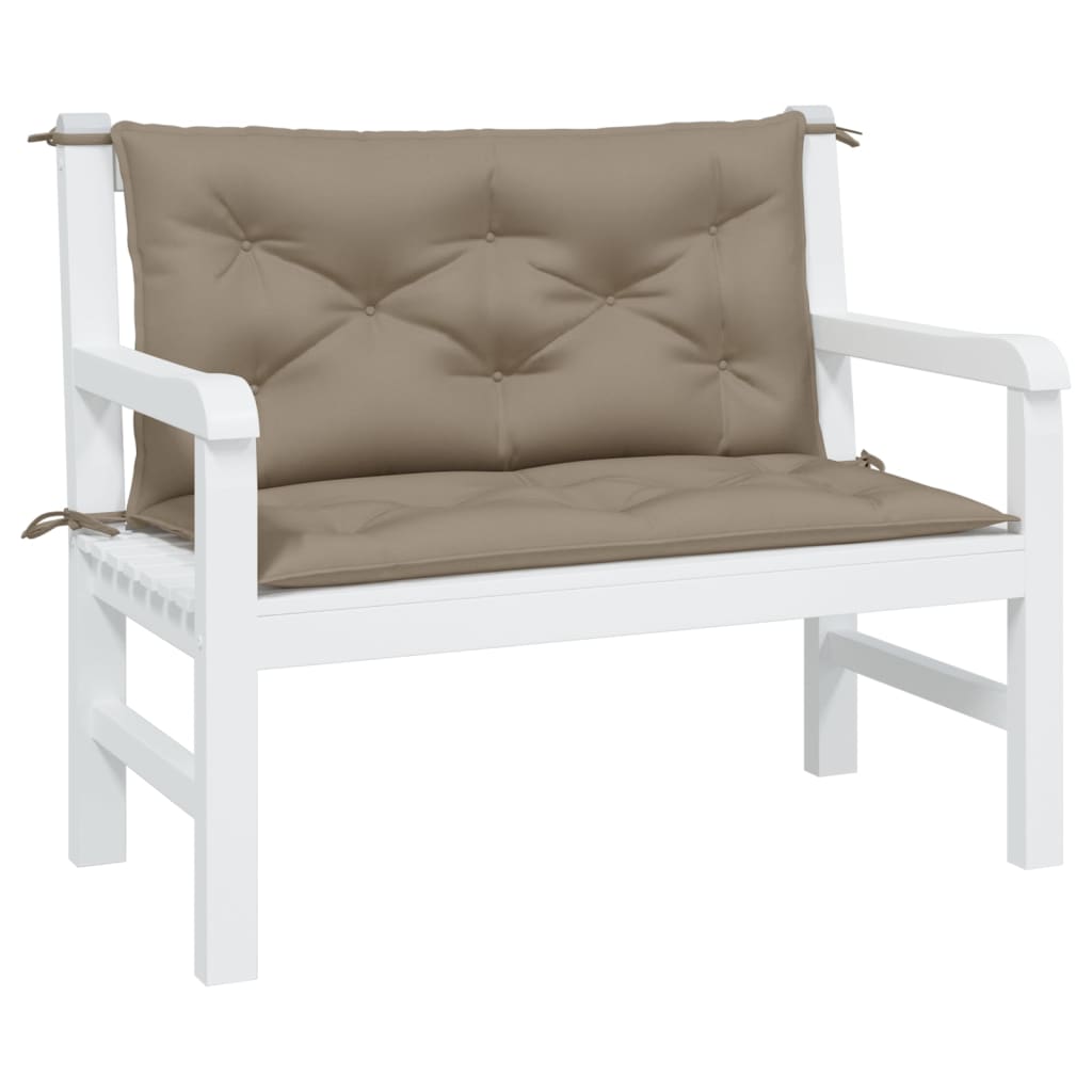 Almofadões banco jardim 2 pcs tecido oxford cinza-acastanhado