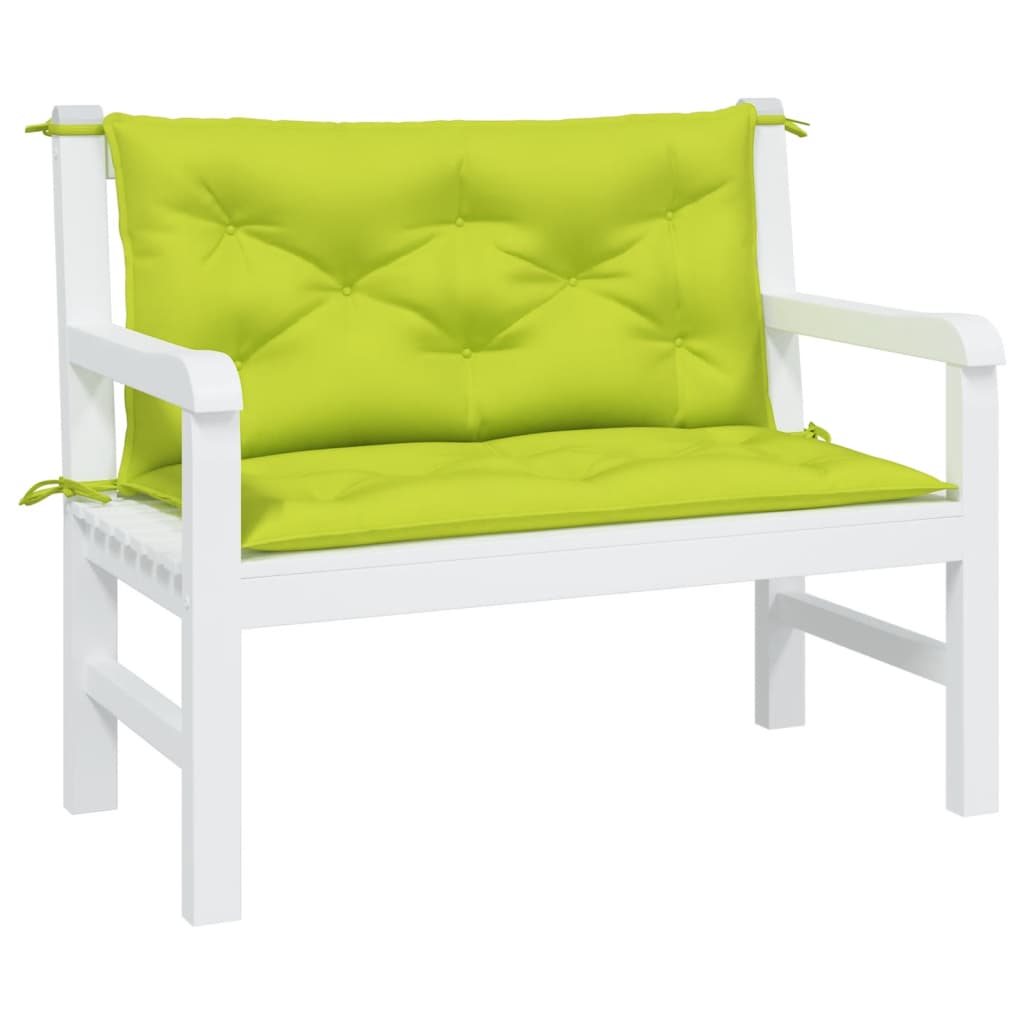 Almofadões banco jardim 2 pcs tecido oxford verde brilhante