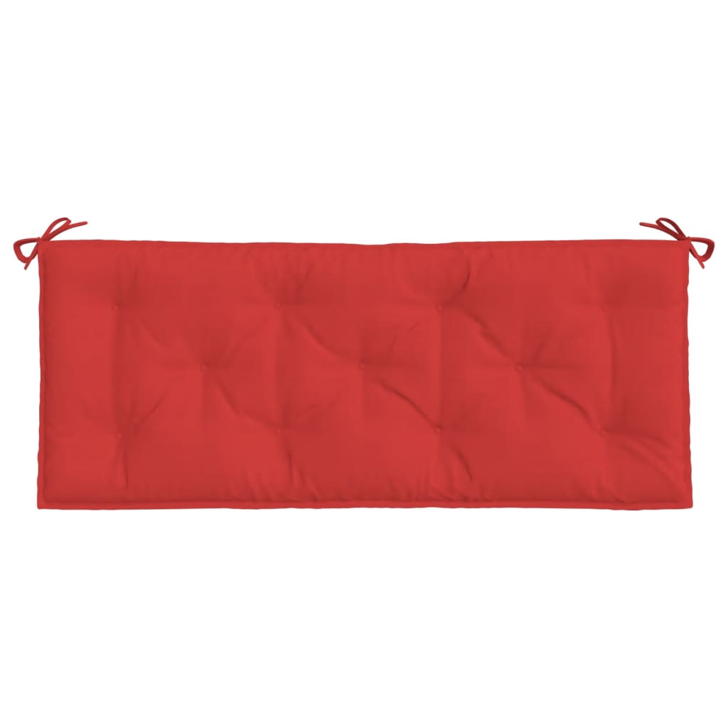 Almofadões banco jardim 2 pcs 120x50x7cm tecido oxford vermelho