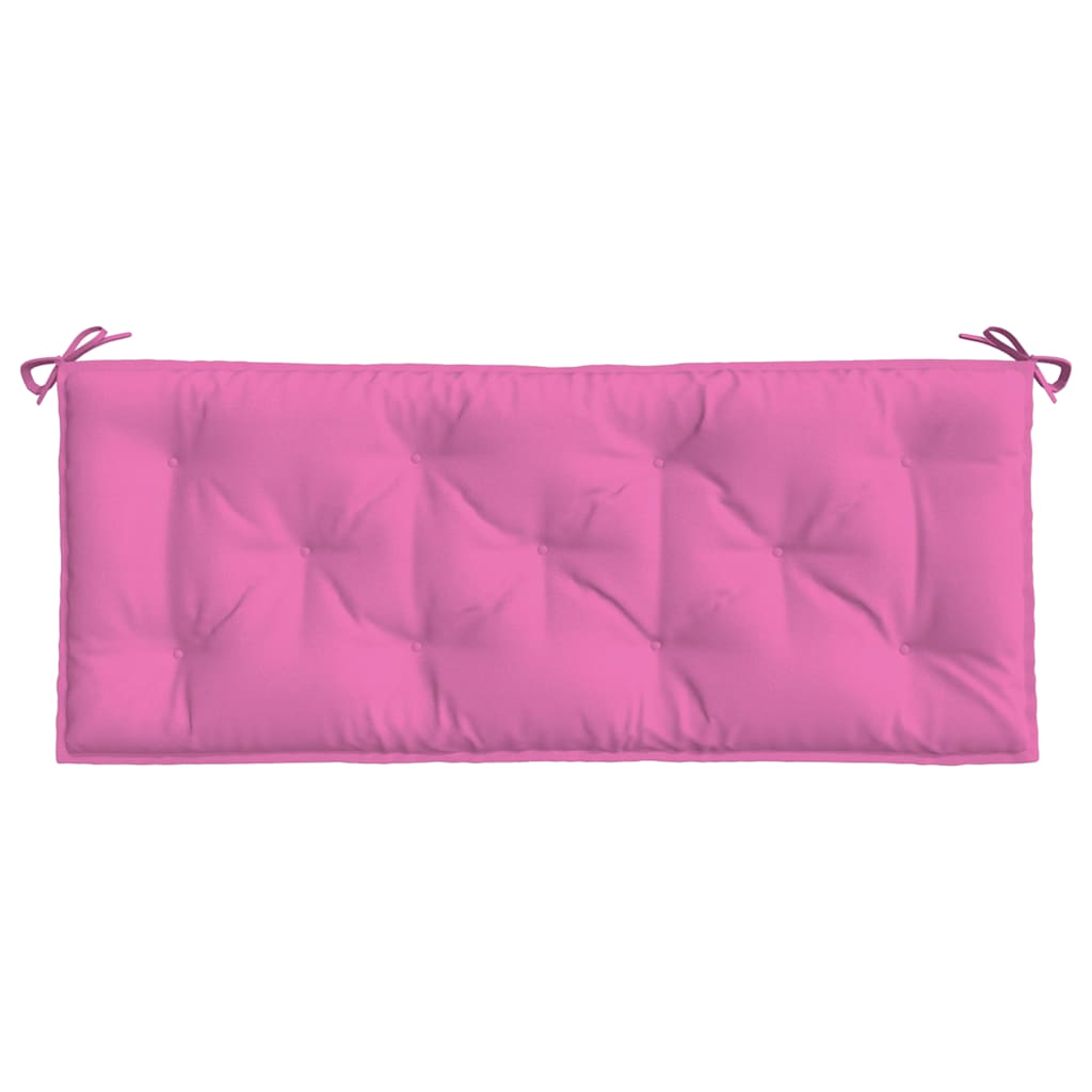 Almofadões p/ banco de jardim 2 pcs 120x50x7 cm tecido rosa