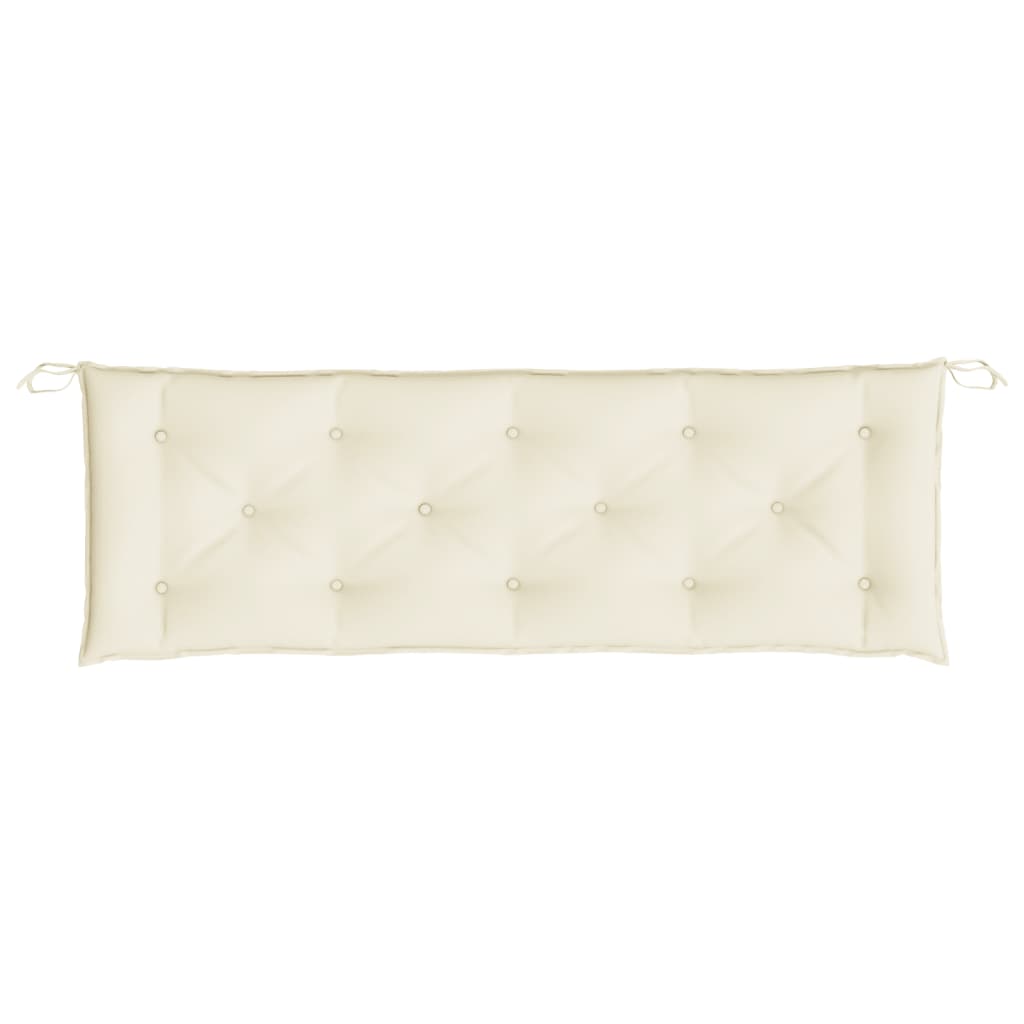 Almofadões banco jardim 2 pcs tecido oxford branco nata
