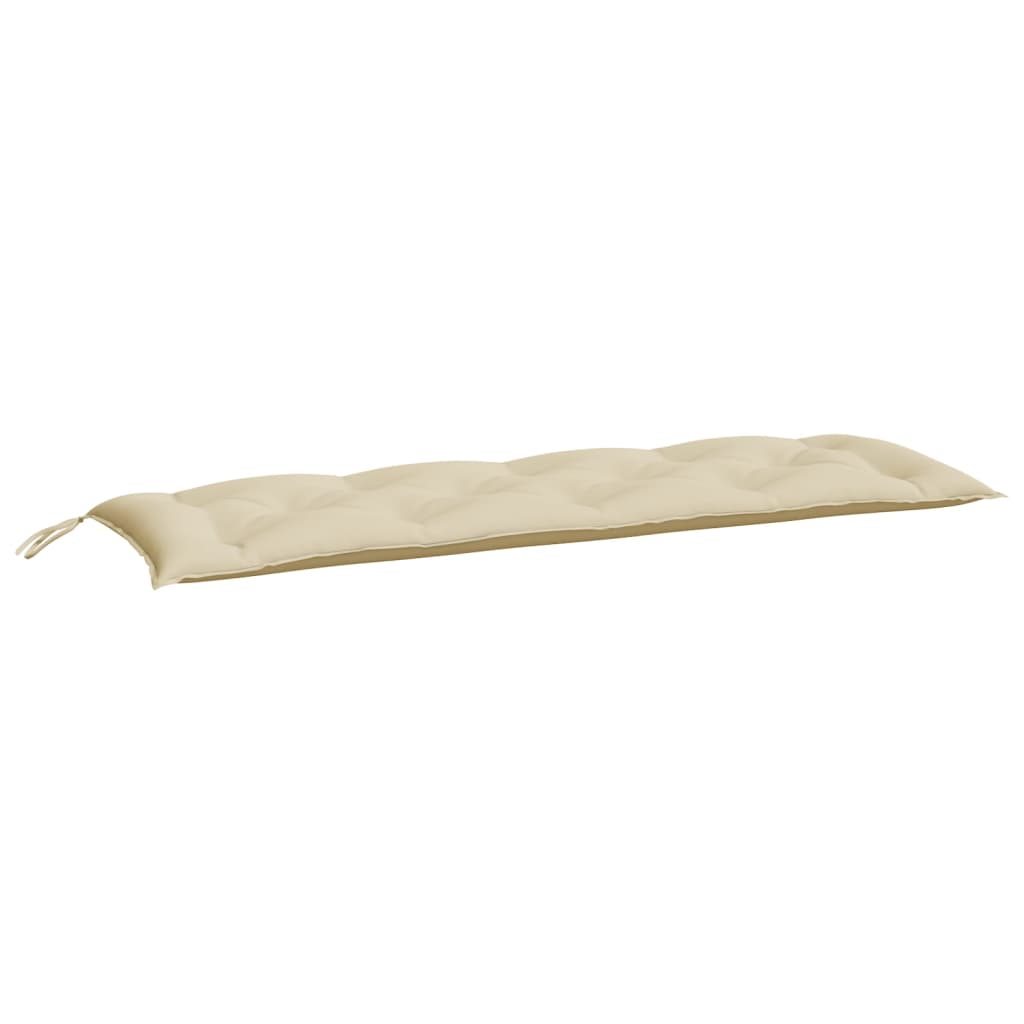 Almofadões banco jardim 2 pcs 150x50x7cm tecido oxford bege
