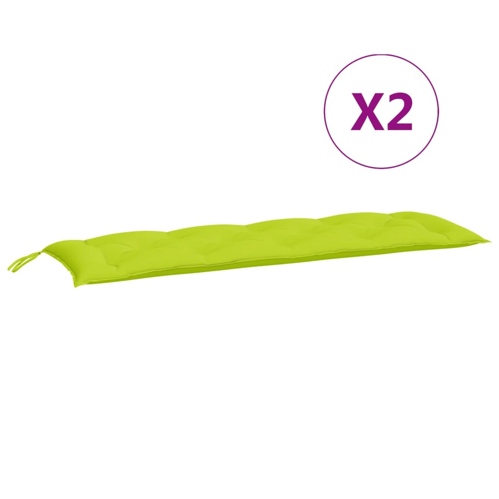 Almofadões banco jardim 2 pcs tecido oxford verde brilhante