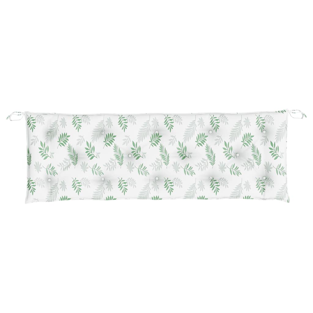 Almofadões banco jardim 2 pcs 150x50x7 cm tecido padrão folhas