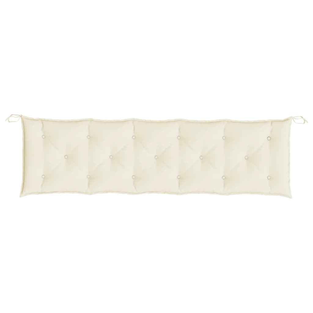 Almofadões banco jardim 2 pcs tecido oxford branco nata