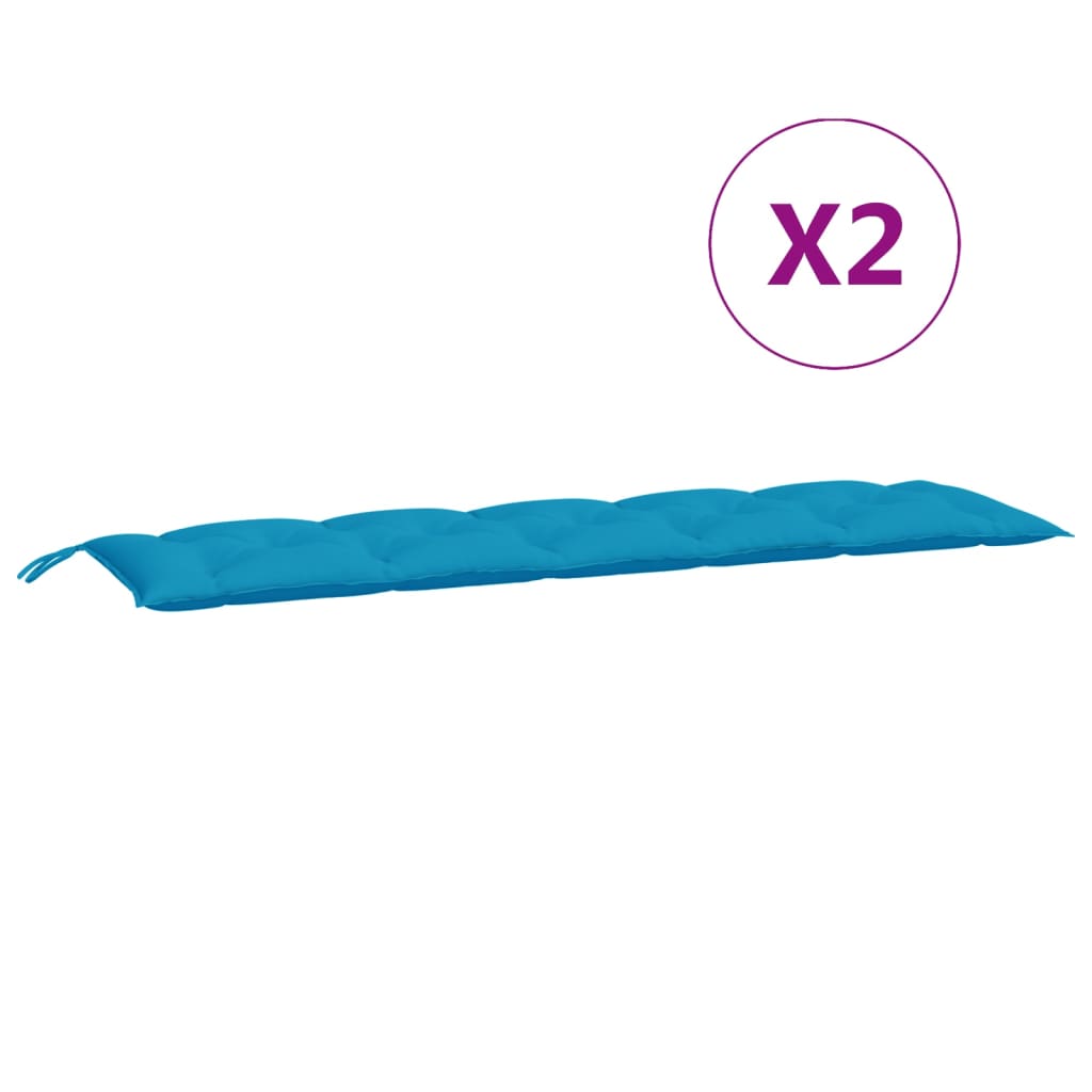 Almofadões banco jardim 2 pcs tecido oxford azul-claro