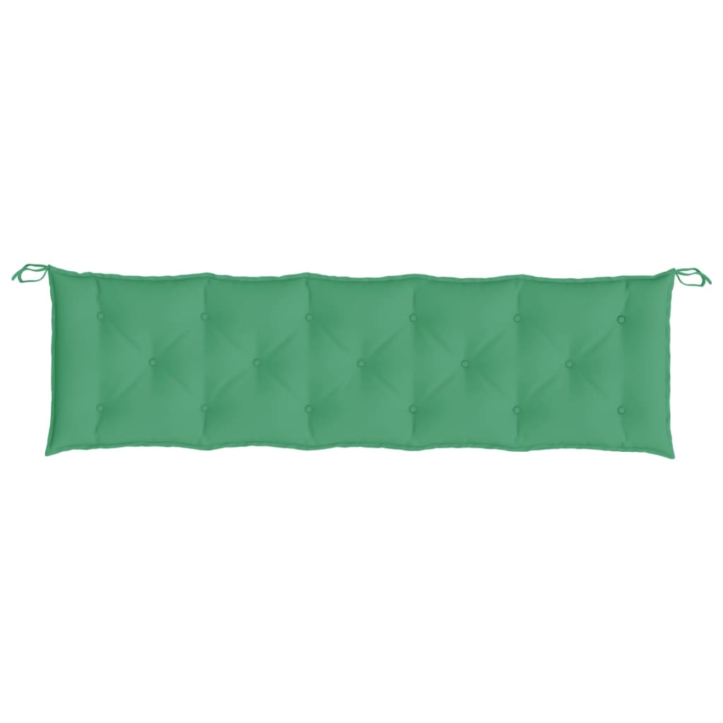 Almofadões banco jardim 2 pcs 180x50x7cm tecido oxford verde
