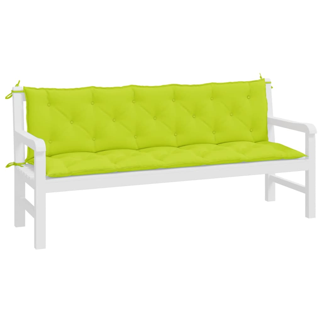 Almofadões banco jardim 2 pcs tecido oxford verde brilhante