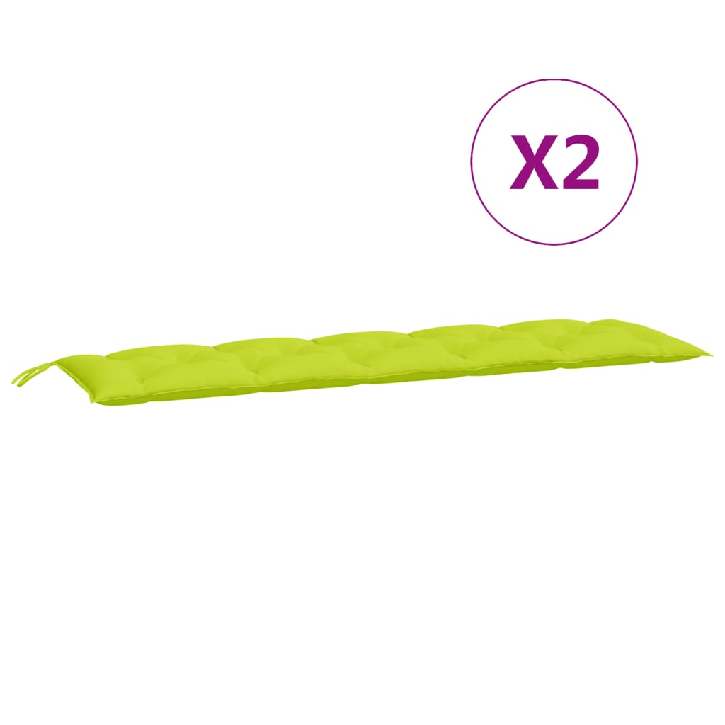 Almofadões banco jardim 2 pcs tecido oxford verde brilhante