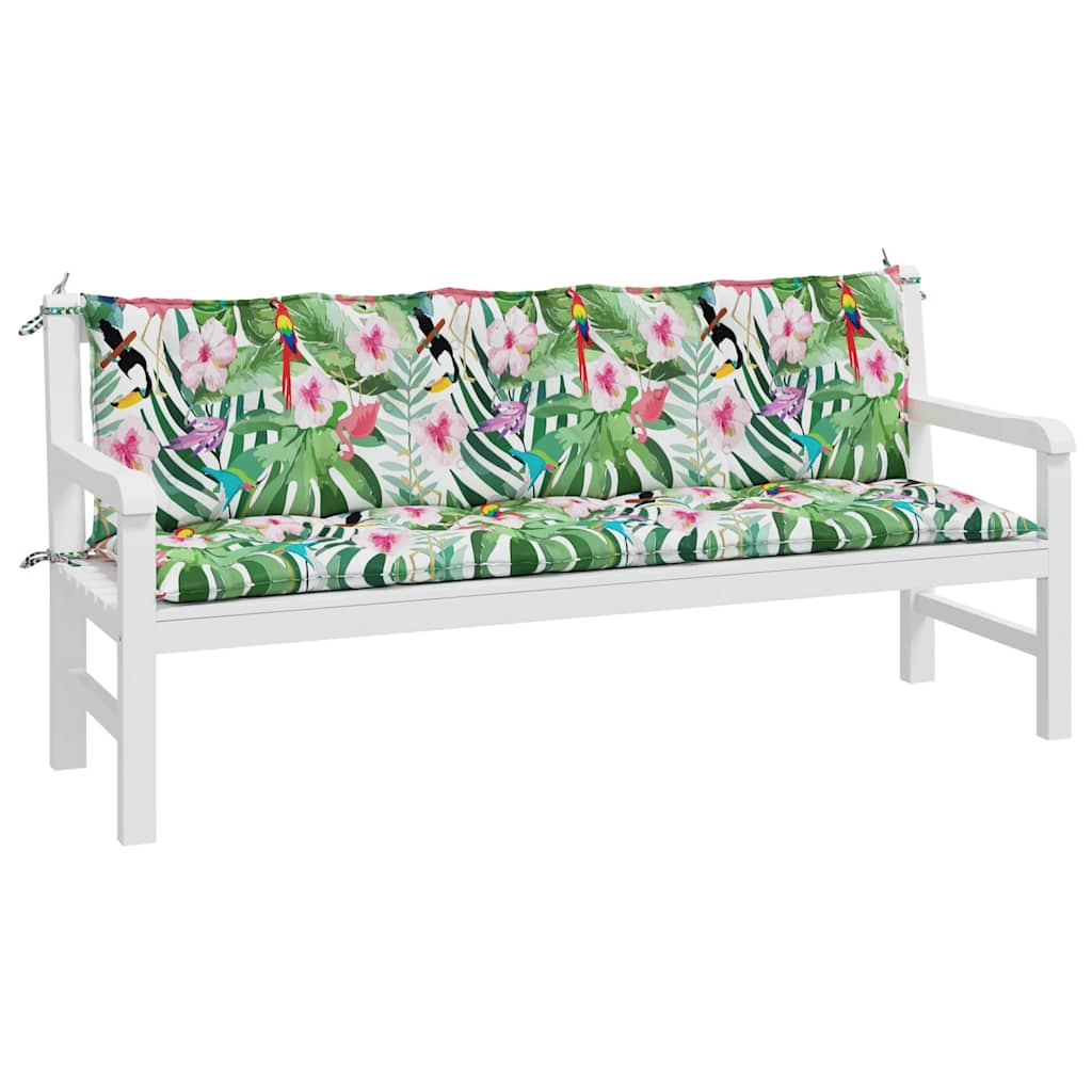 Almofadões para bancos de jardim 2 pcs tecido oxford multicor