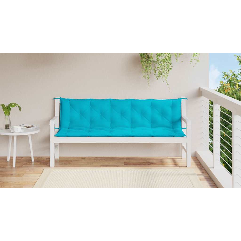 Almofadões para bancos de jardim 2 pcs tecido oxford turquesa