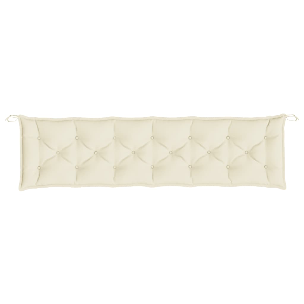 Almofadões banco jardim 2 pcs tecido oxford branco nata