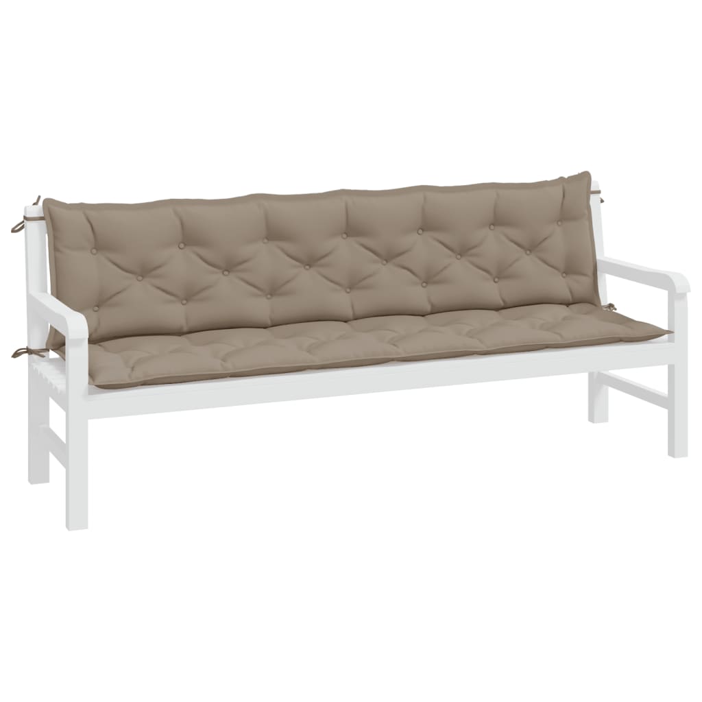 Almofadões banco jardim 2 pcs tecido oxford cinza-acastanhado