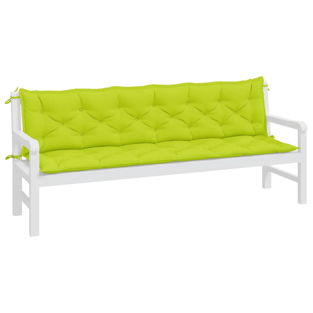 Almofadões banco jardim 2 pcs tecido oxford verde brilhante